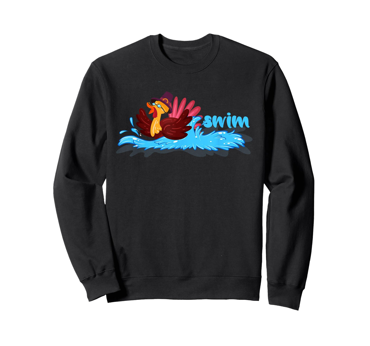 Turkey swim Costume Thanksgiving Running Turkey swimming T-Shirt