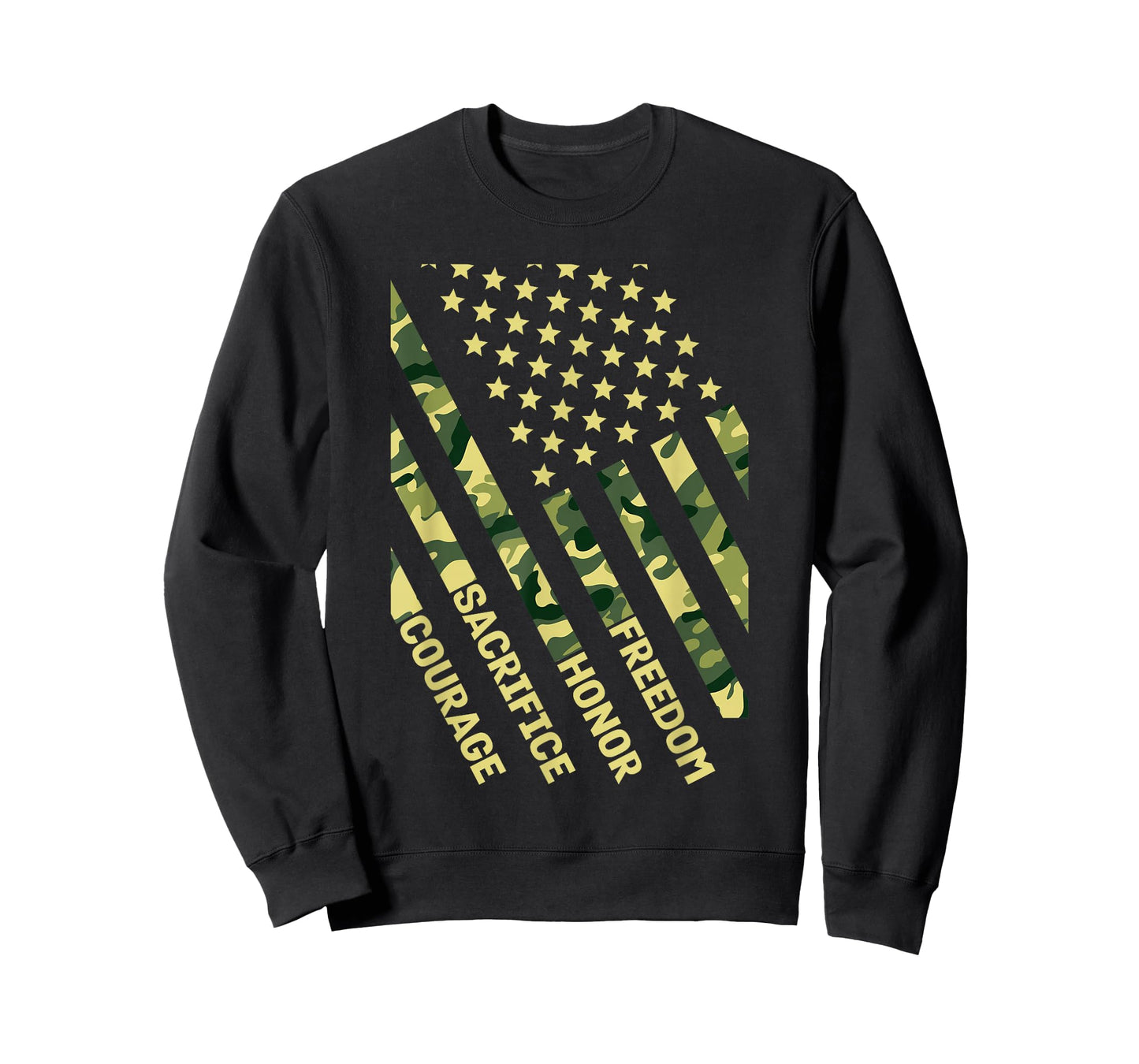 Veterans Day Sacrifice Courage Honor Freedom American Flag T-Shirt