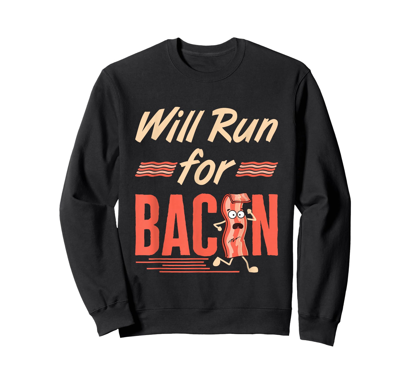 Will Run for Bacon Funny Workout Running Runner Pork Lover T-Shirt