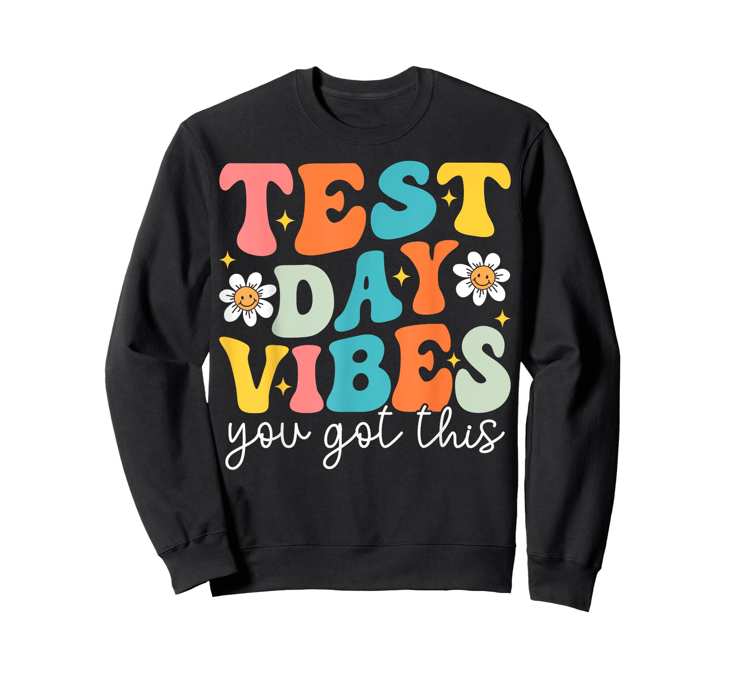 Test Day Vibes Retro Groovy Testing Day Teacher Student T-Shirt