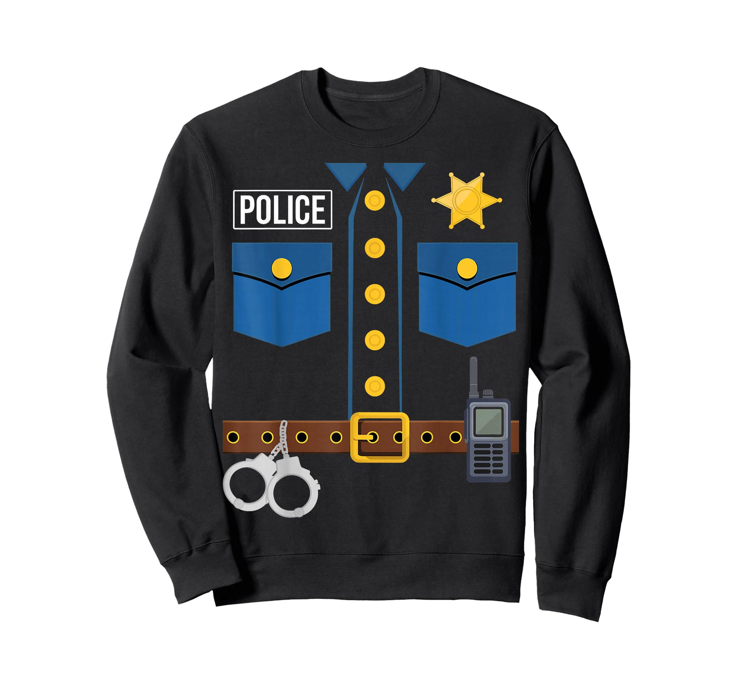 Police Uniform Officer Costume Halloween T-Shirt