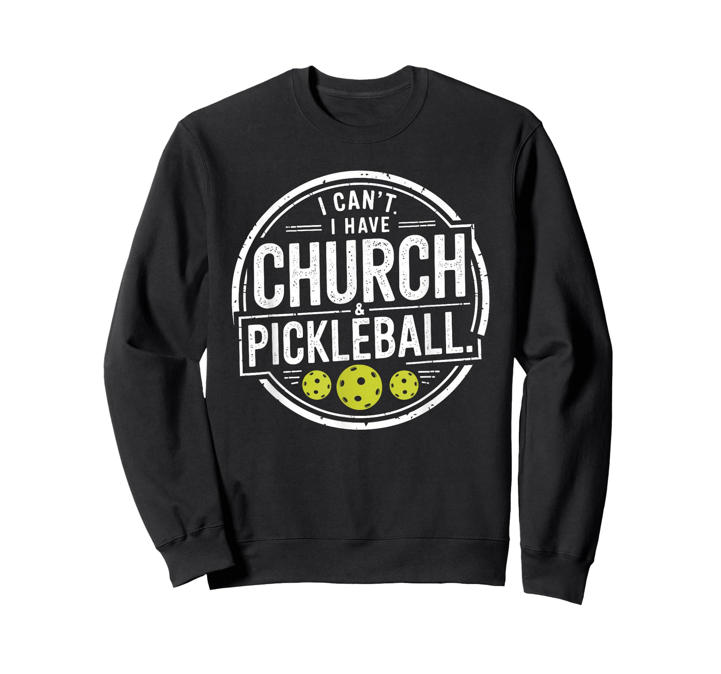 Vintage I Can't I Have Church And Pickleball T-Shirt