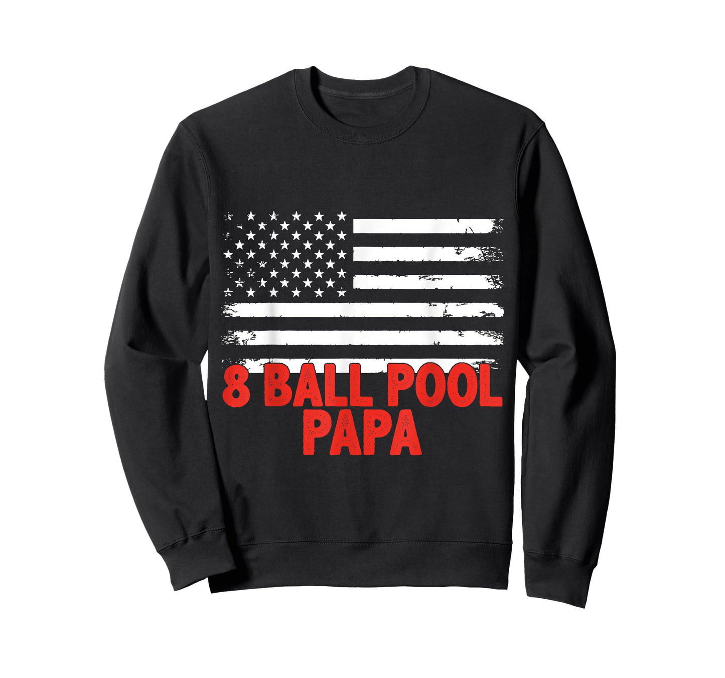 American Flag 8 Ball Pool Papa T-Shirt