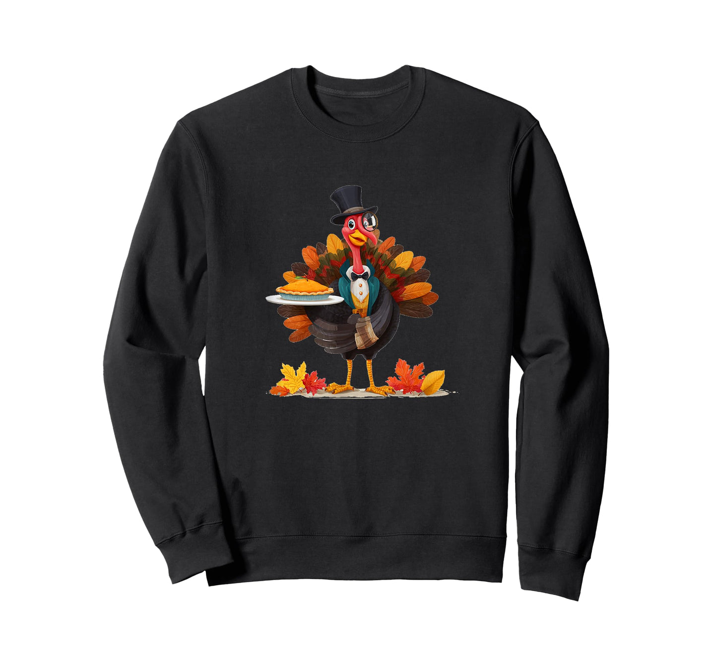 Cool Turkey with Top Hat and Autumn Pie Costume T-Shirt
