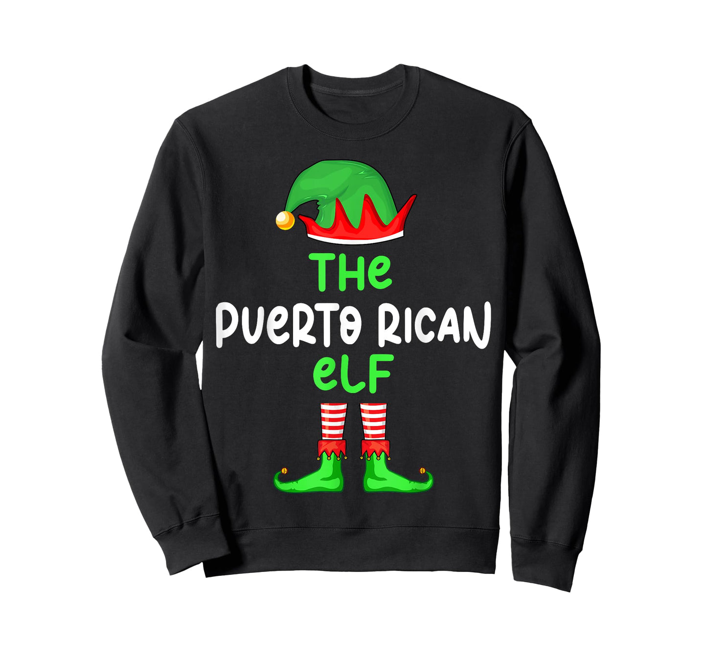 I'm The Puerto Rican Elf Puerto Rico Christmas Funny Pajama T-Shirt