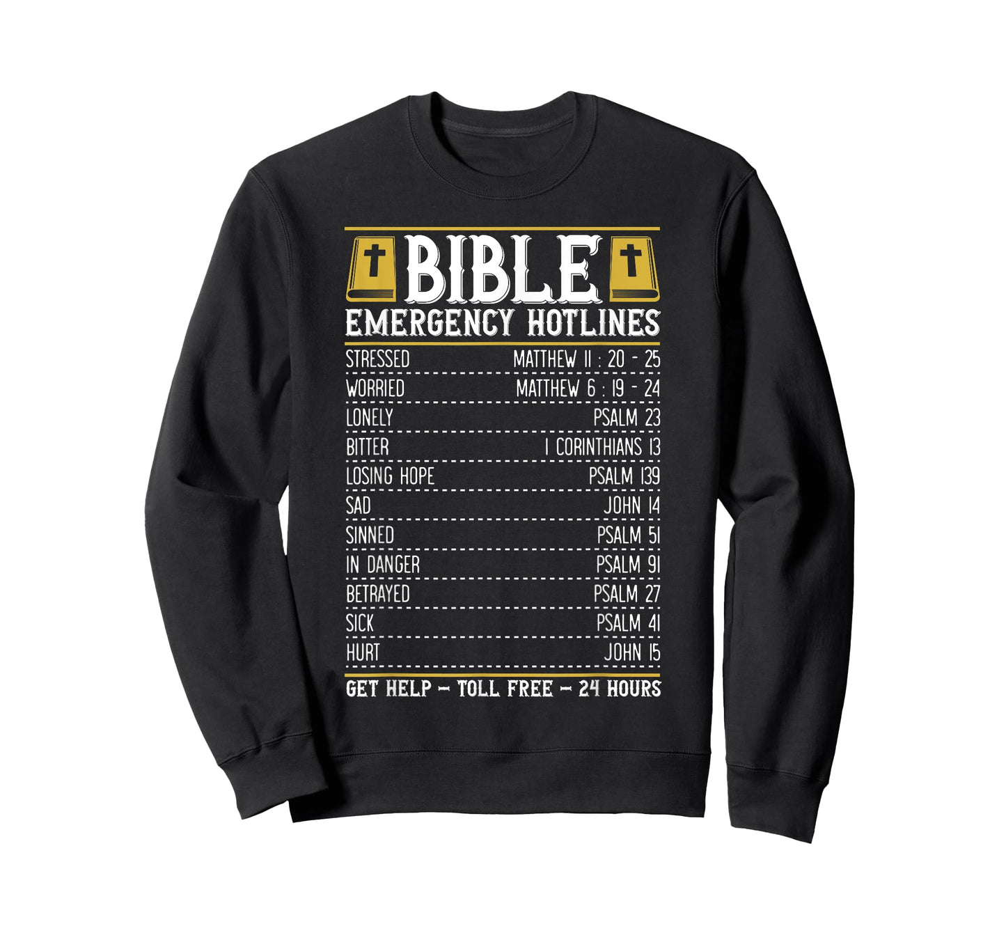 Bible Emergency Numbers for a Cool Christian Bible Merch T-Shirt