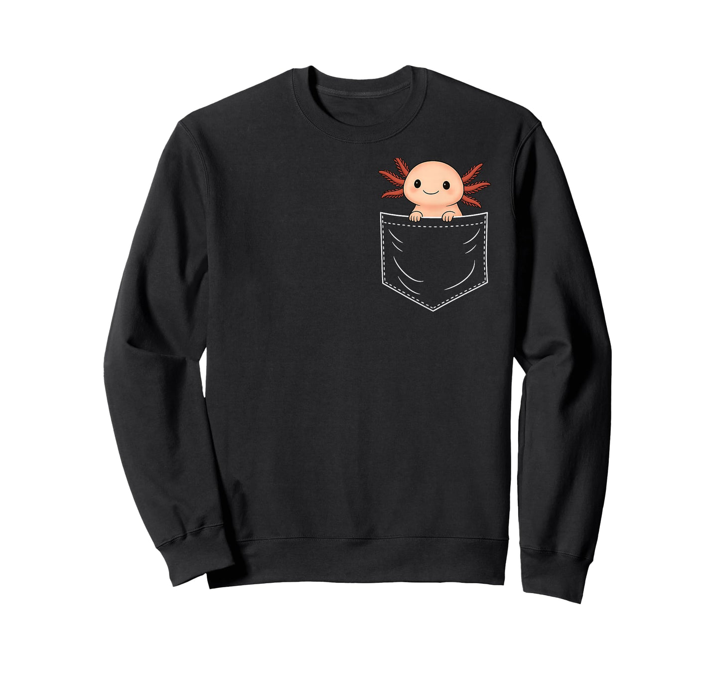 Cute Axolotl in Pocket Funny Apparel for Men Women Teen Kid T-Shirt