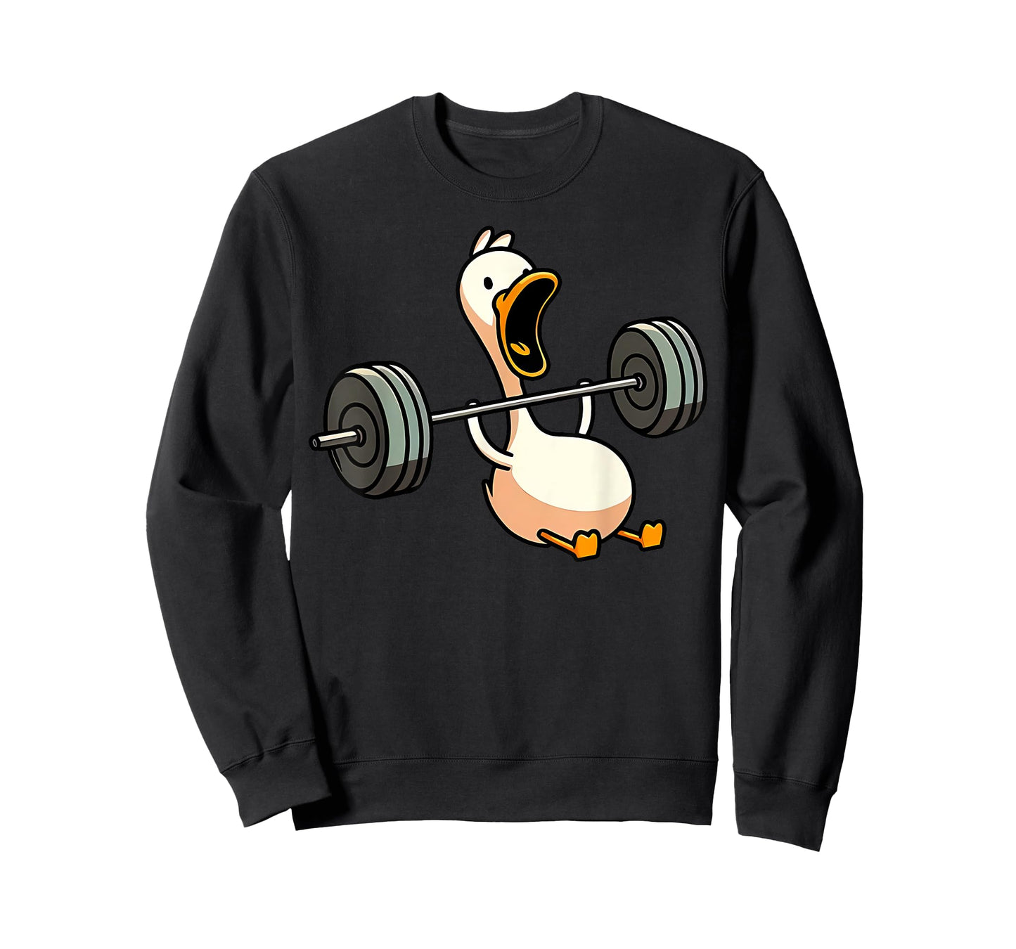 Funny Duck Deadlift Weight Lifting Bodybuilder Gym Workout T-Shirt, Small, Black