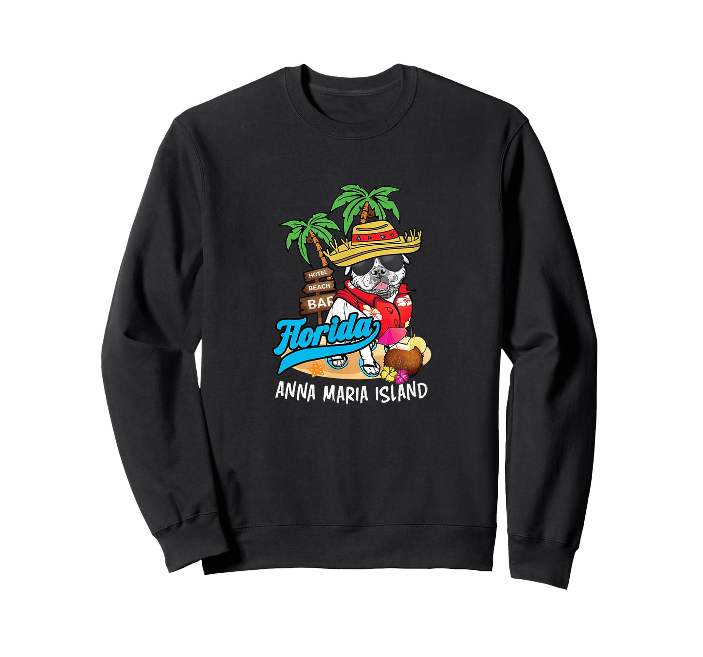 Anna Maria Island Florida FL USA Beach Bulldog Souvenir T-Shirt for Men Women Kids