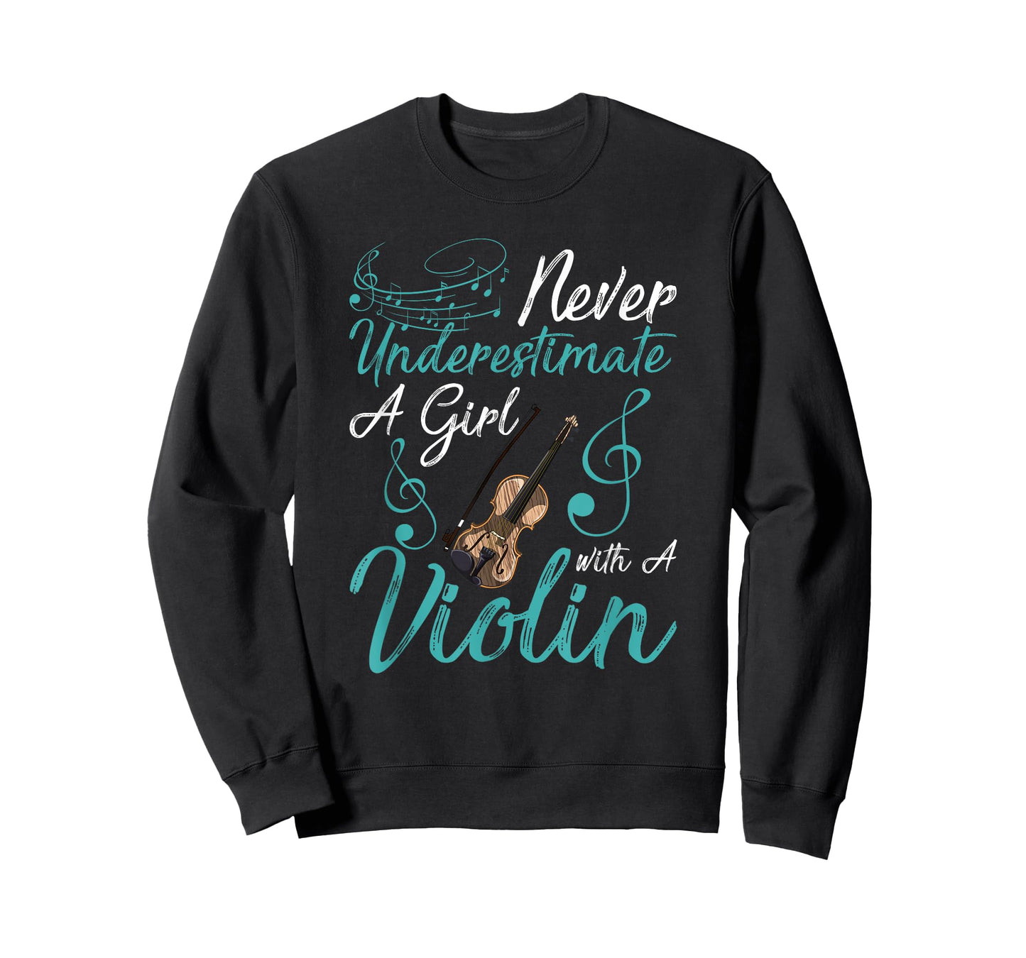 Funny Never Underestimate A Girl With A Violin T-Shirt