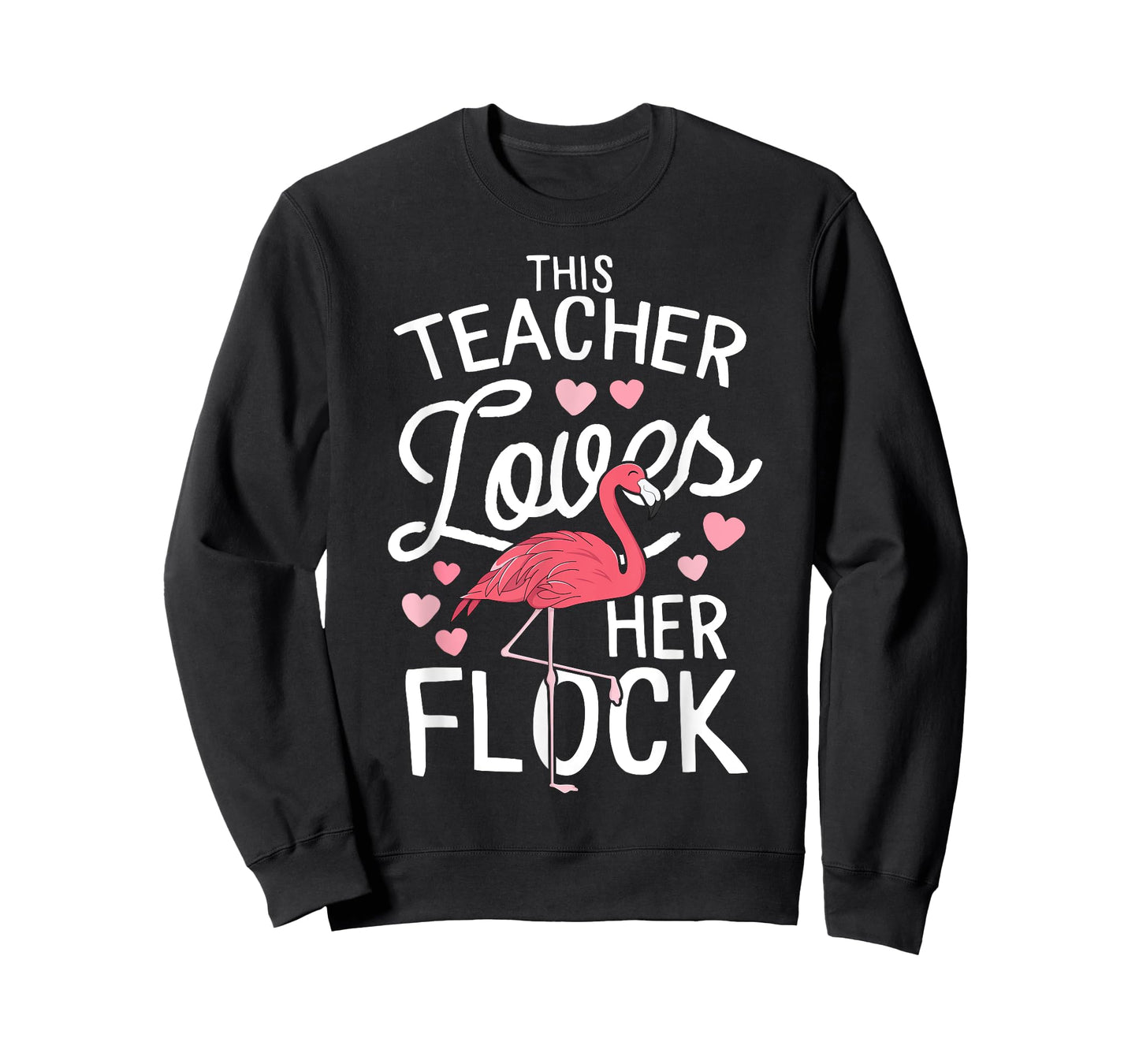 This Teacher Loves Her Flock Flamingo Teacher Class Gift T-Shirt