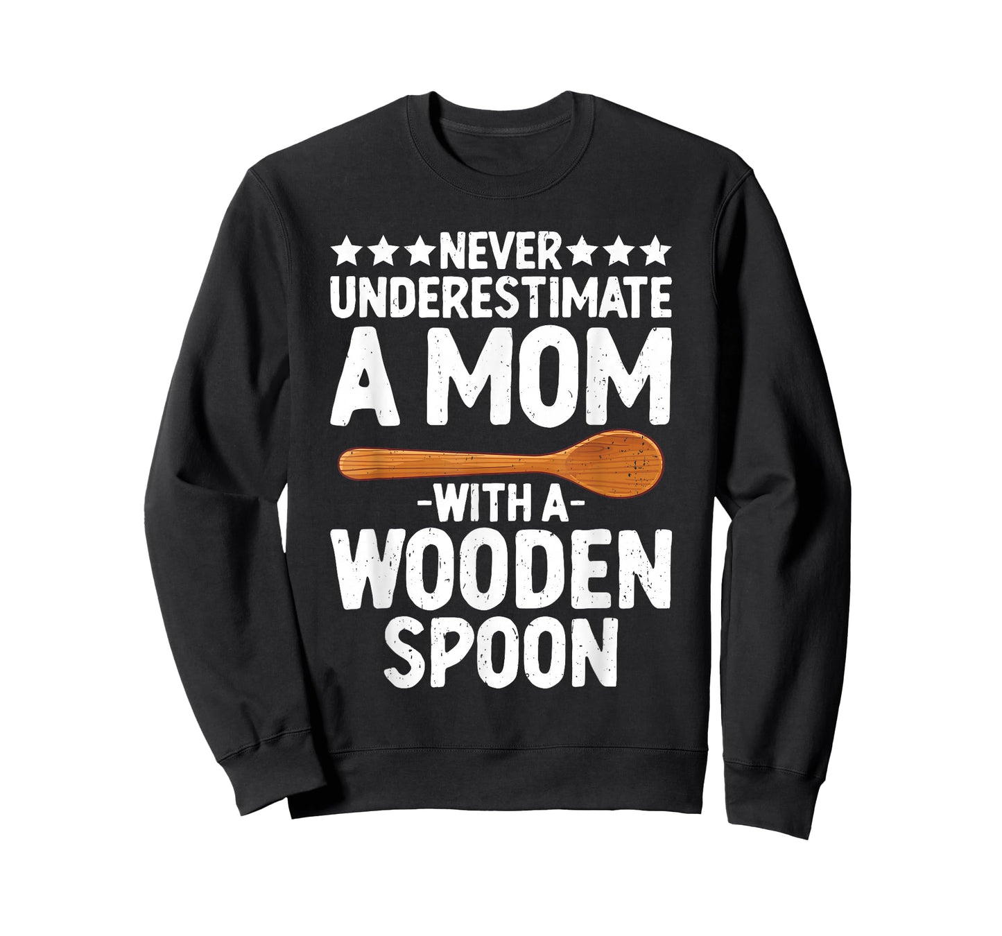 Women Funny Wooden Spoon Survivor Mom With A Wooden Spoon T-Shirt