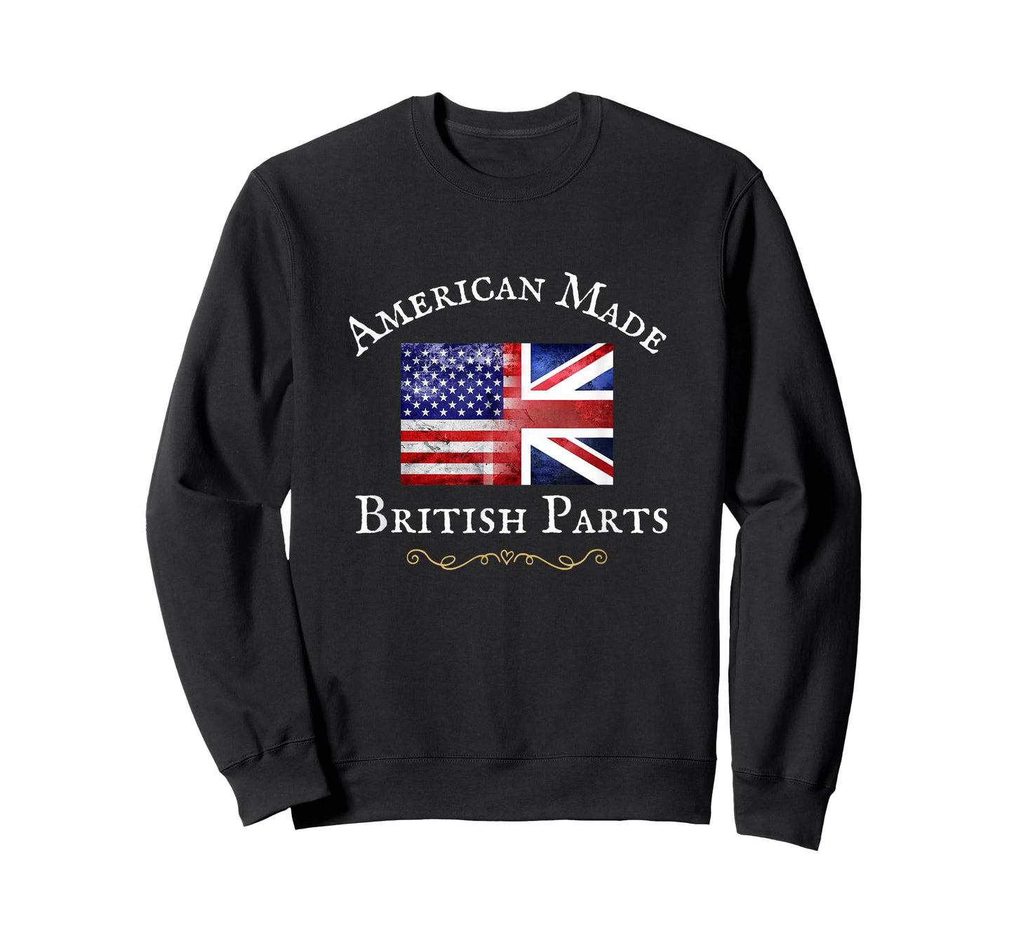 AMERICAN MADE BRITISH PARTS, WOMEN, MEN, USA BRITISH FLAG T-Shirt