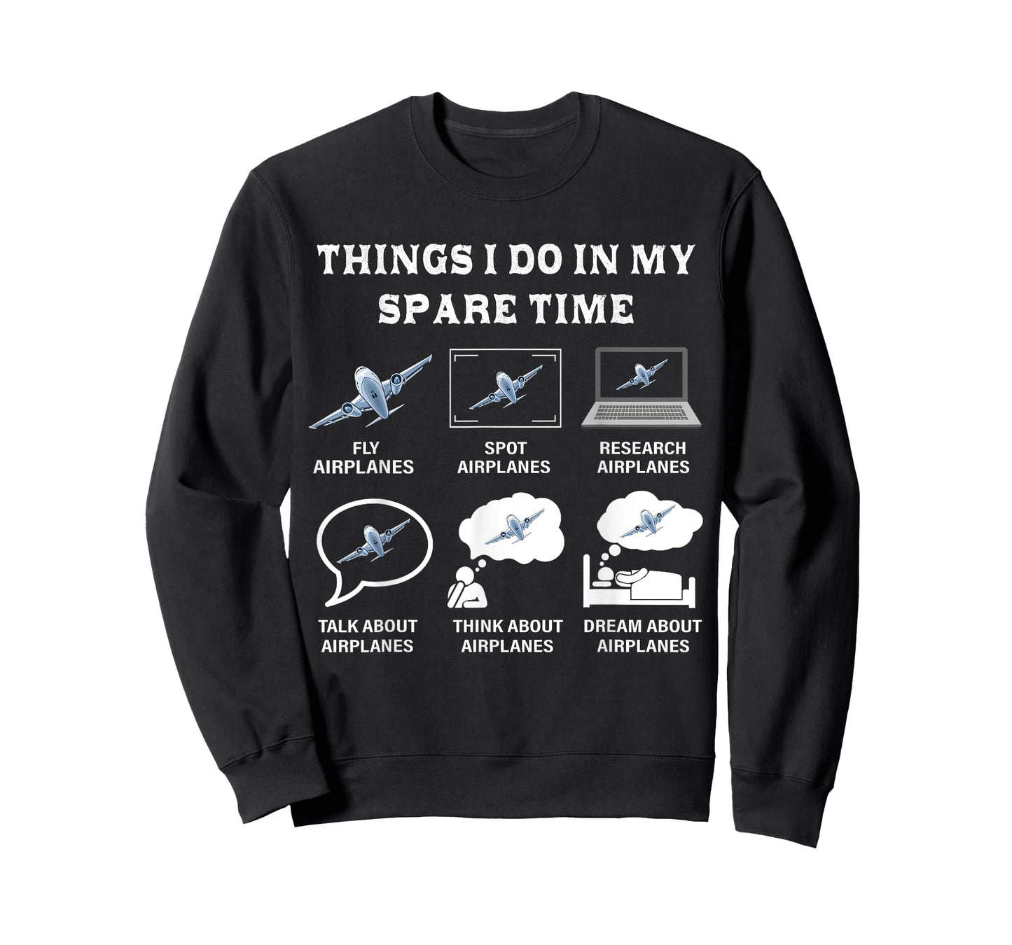 Things I Do In My Spare Time Airplanes Aviation Pilot Gifts T-Shirt