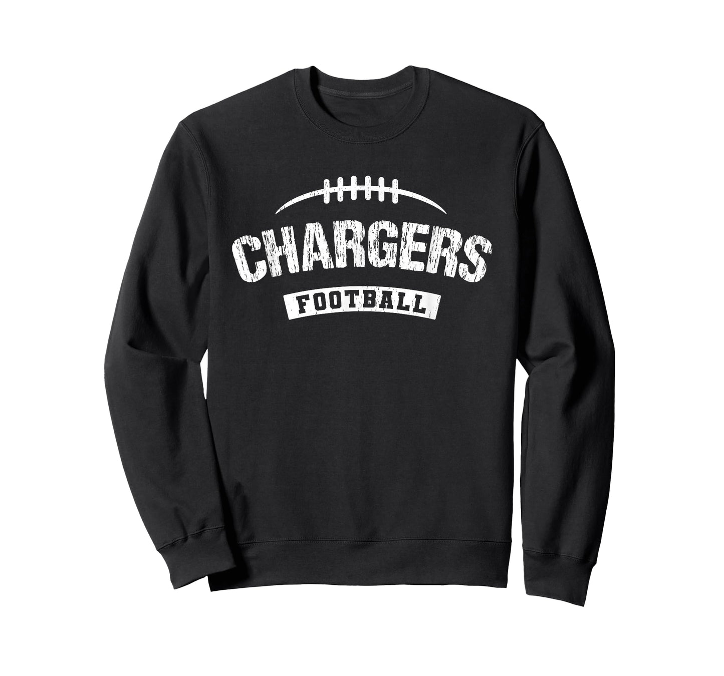 Chargers Clear Springs Football Distressed HS T-Shirt