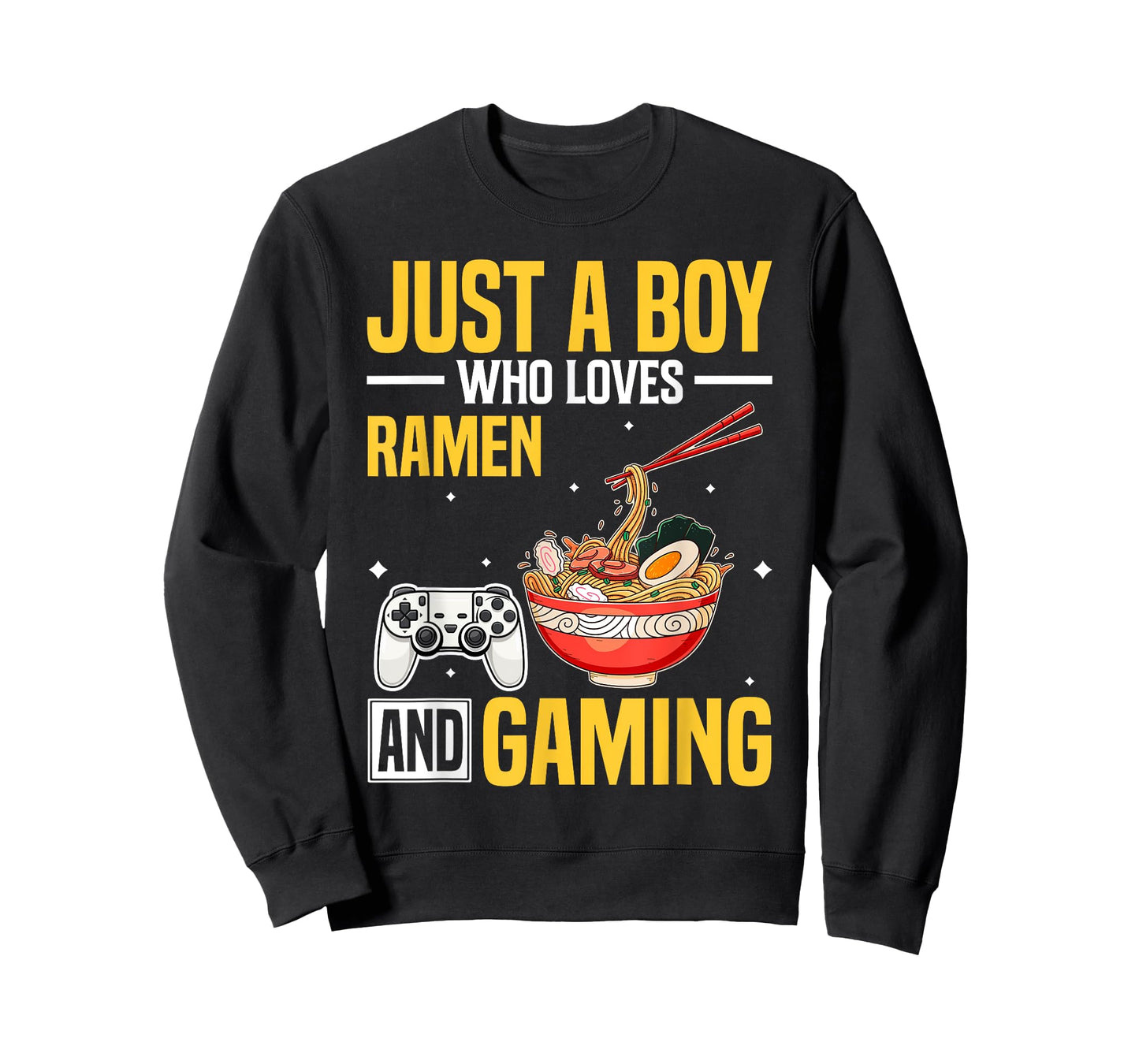 Just A Boy Who Loves Ramen and Gaming Japan Anime Video Game T-Shirt