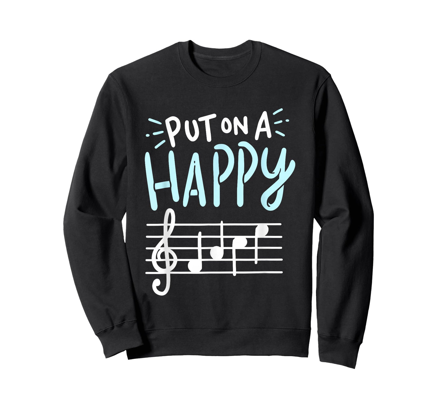 Put On A Happy Face Music - Funny Music Teacher T-Shirt Small