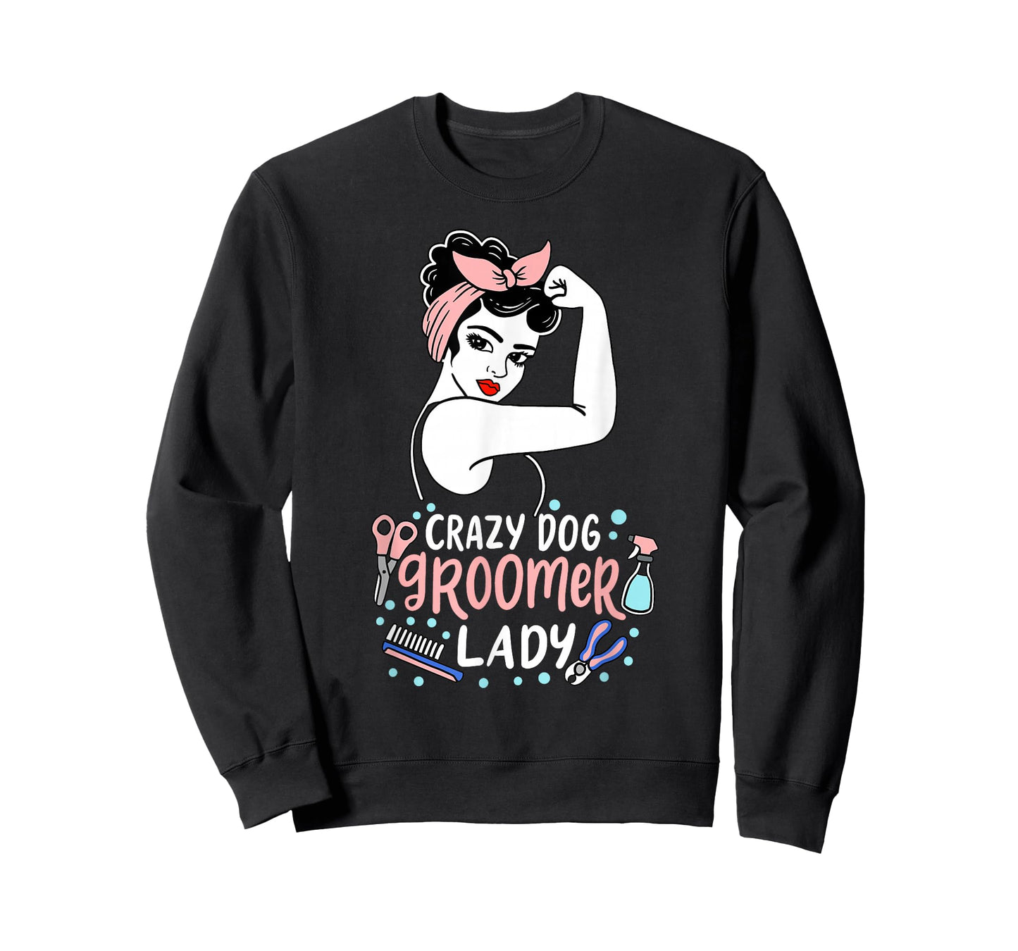 Cute Dog Groomer Lady Funny Puppy Stylist T-Shirt
