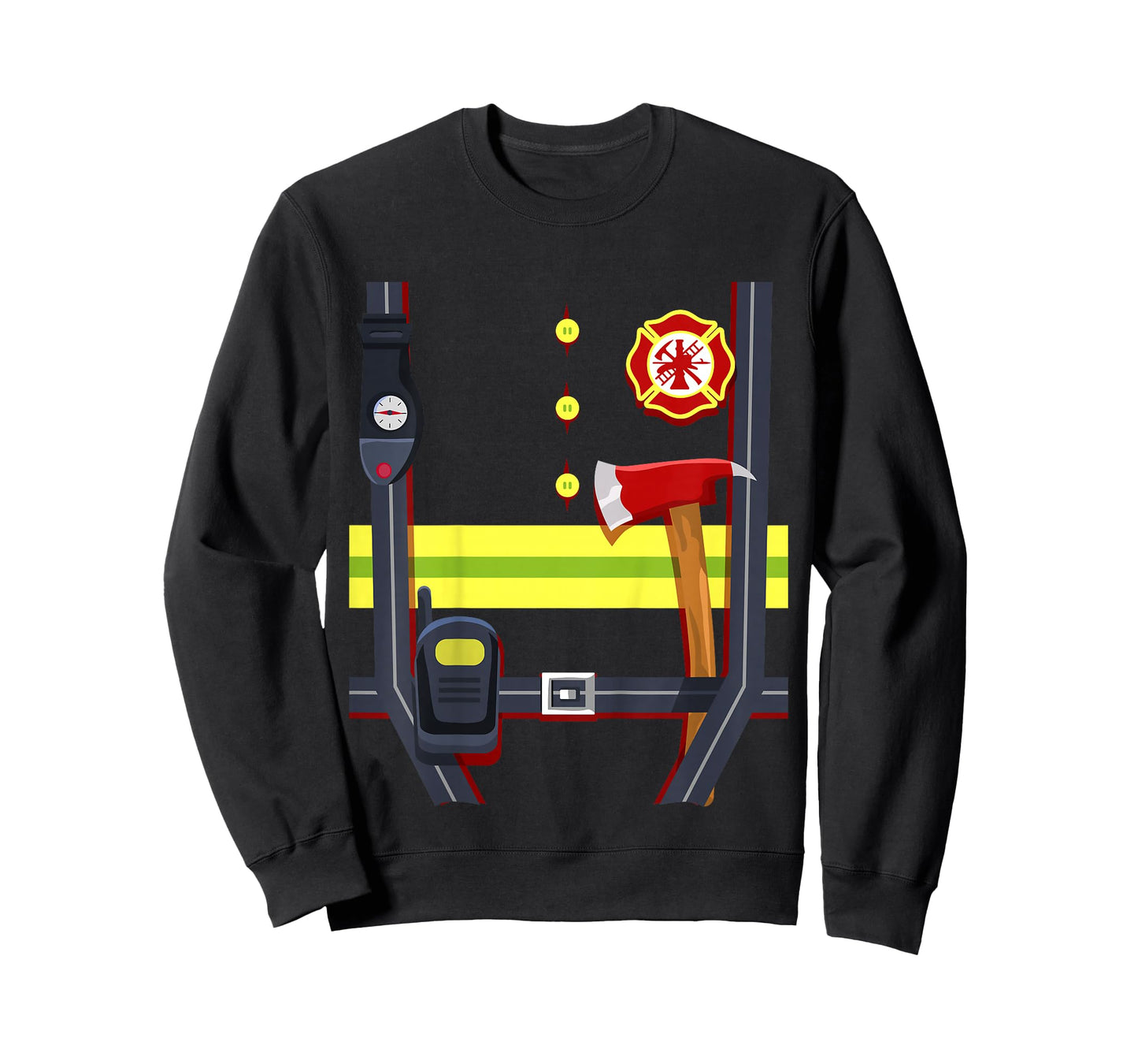 Kids Firefighter Halloween Costume Boys Girls Kids Fire Chief T-Shirt