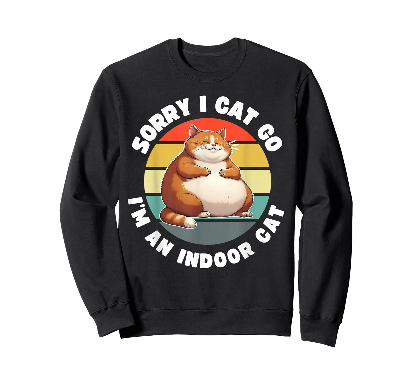 Sorry I Ca(n) t Go I’m an Indoor Cat Lazy Kitty Funny Retro T-Shirt