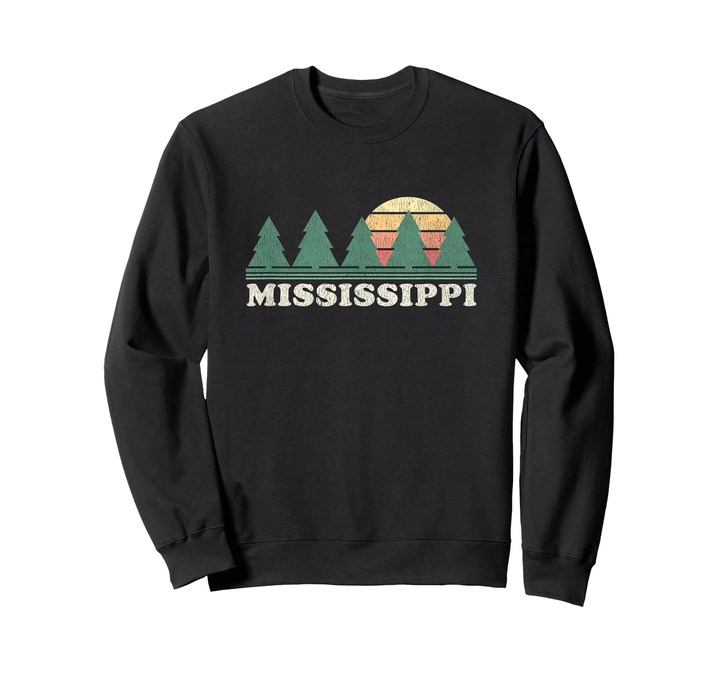 Mississippi MS T-Shirt Vintage Graphic Tee Retro 70s Design T-Shirt