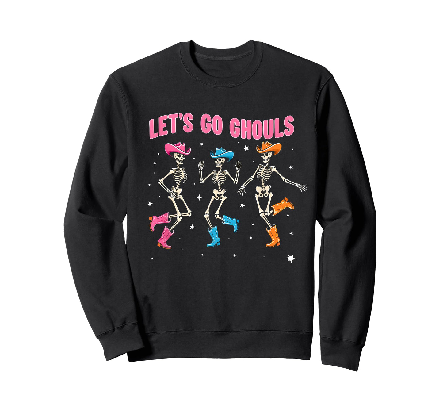 Let’s Go Ghouls Spooky Western Party Dancing Skeletons T-Shirt