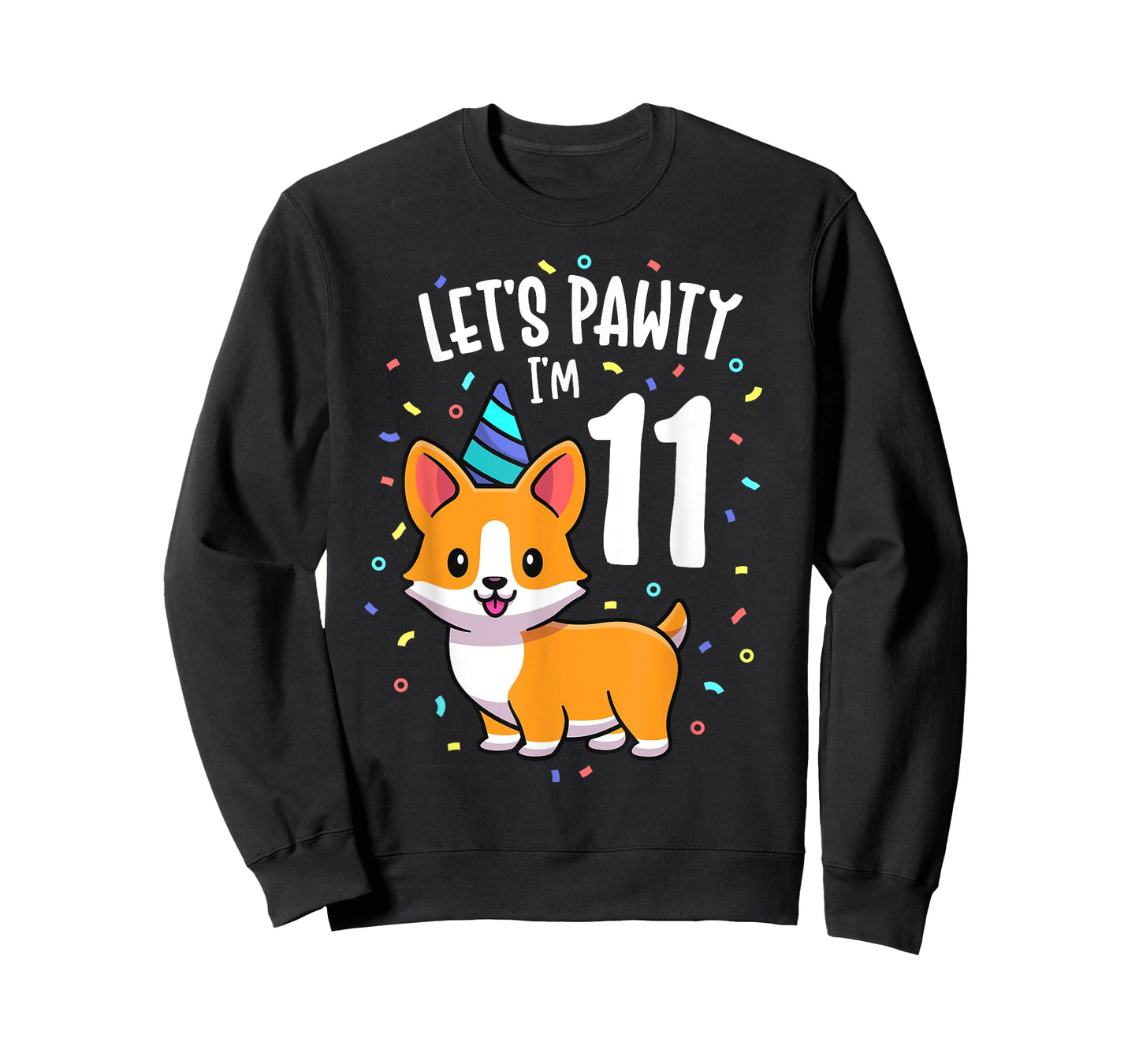 11 Years Old Corgi Dog Lover 11th Birthday Party Outfit Kid T-Shirt