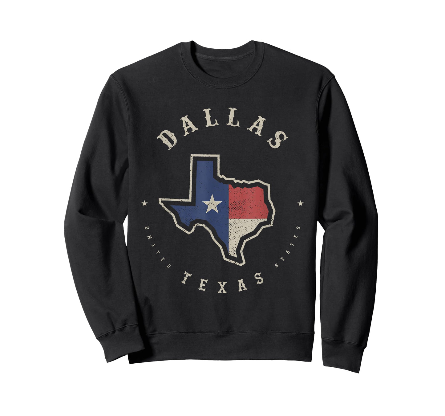 Vintage Dallas Texas State Flag Map Souvenir Gift T-Shirt