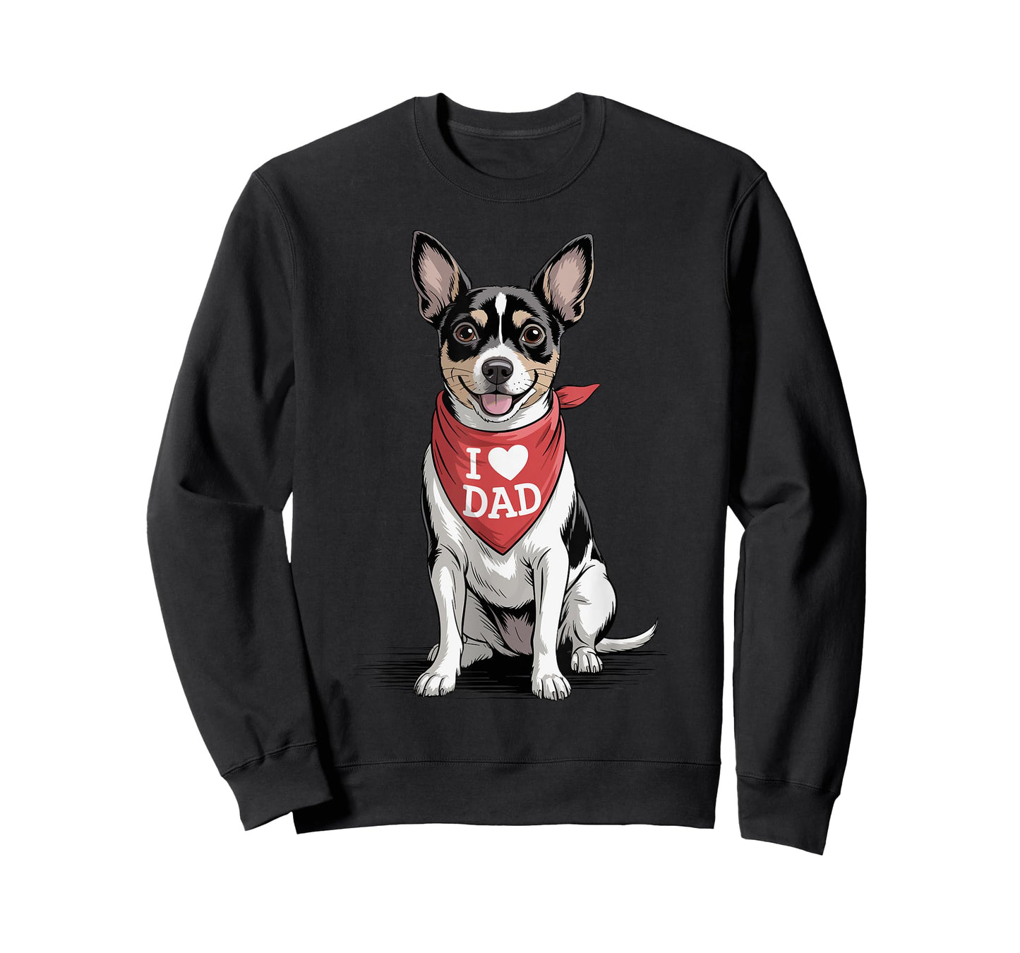 I Love Dad Rat Terrier Lover Dog Father's Day T-Shirt