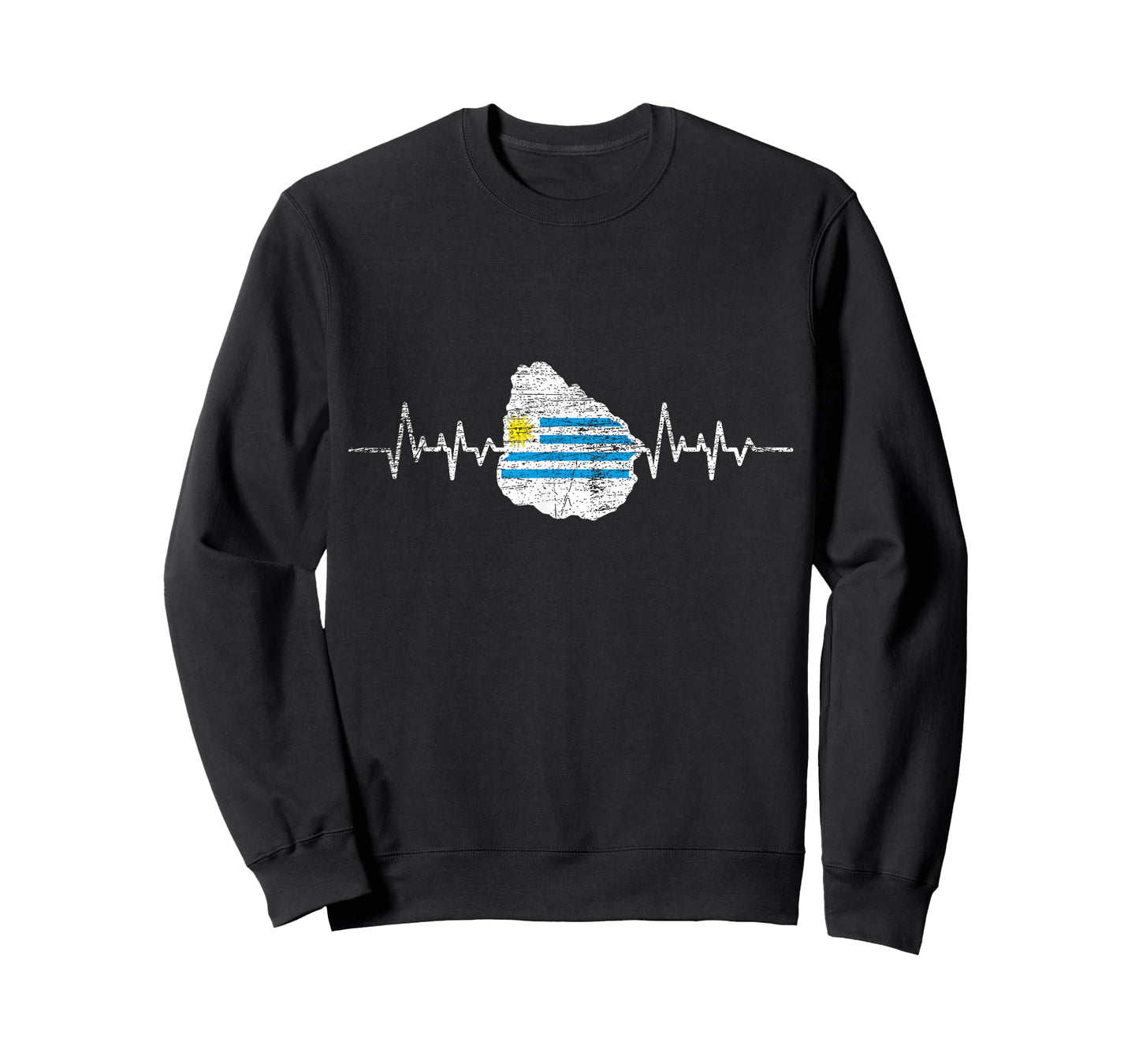 Patriotic Uruguay Gift Heartbeat Uruguayan Flag T-Shirt