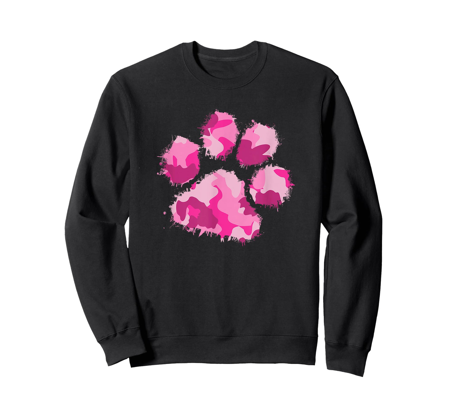 Camo Dog Paw Print Pink Shirt Camouflage Gift Women Military