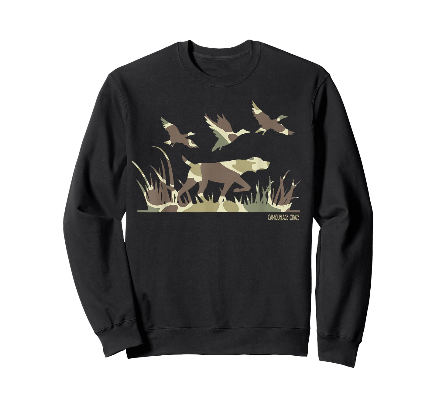 Duck Hunting Camouflage Camo Pointer Dog Camo Duck Hunter T-Shirt