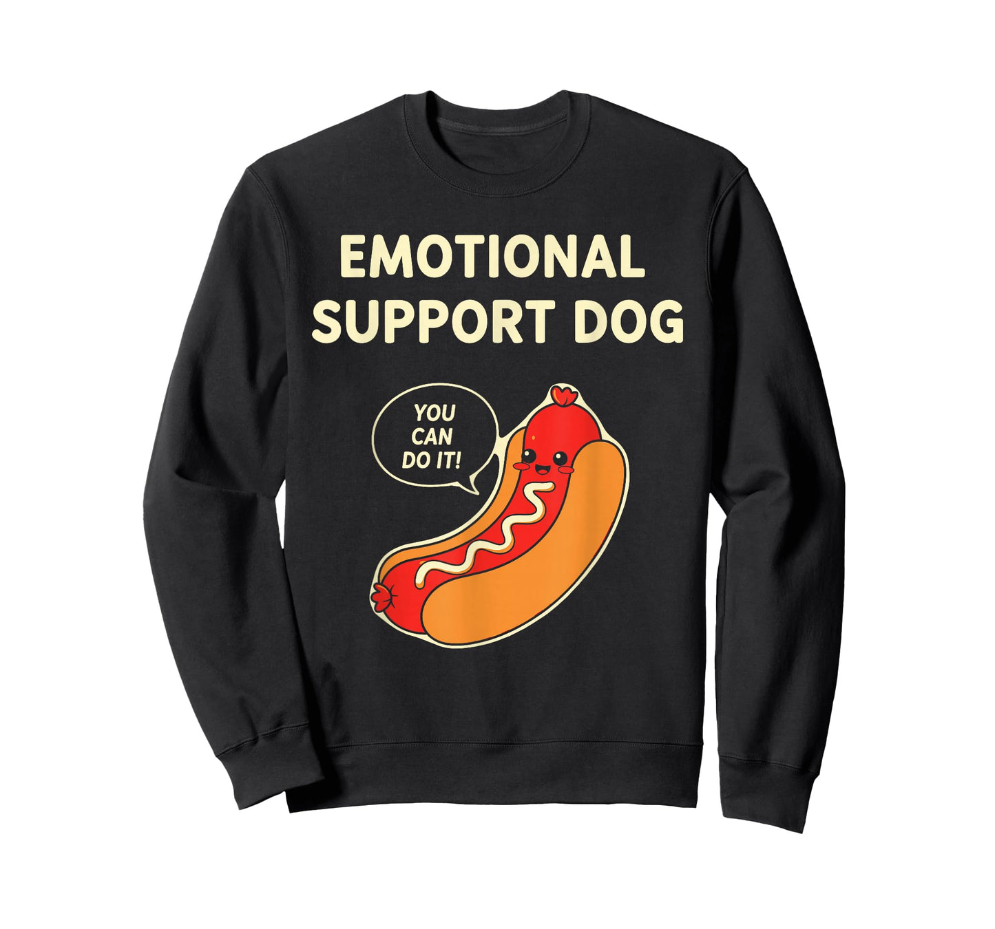 Emotional Support Dog Funny Hot Dog T-Shirt