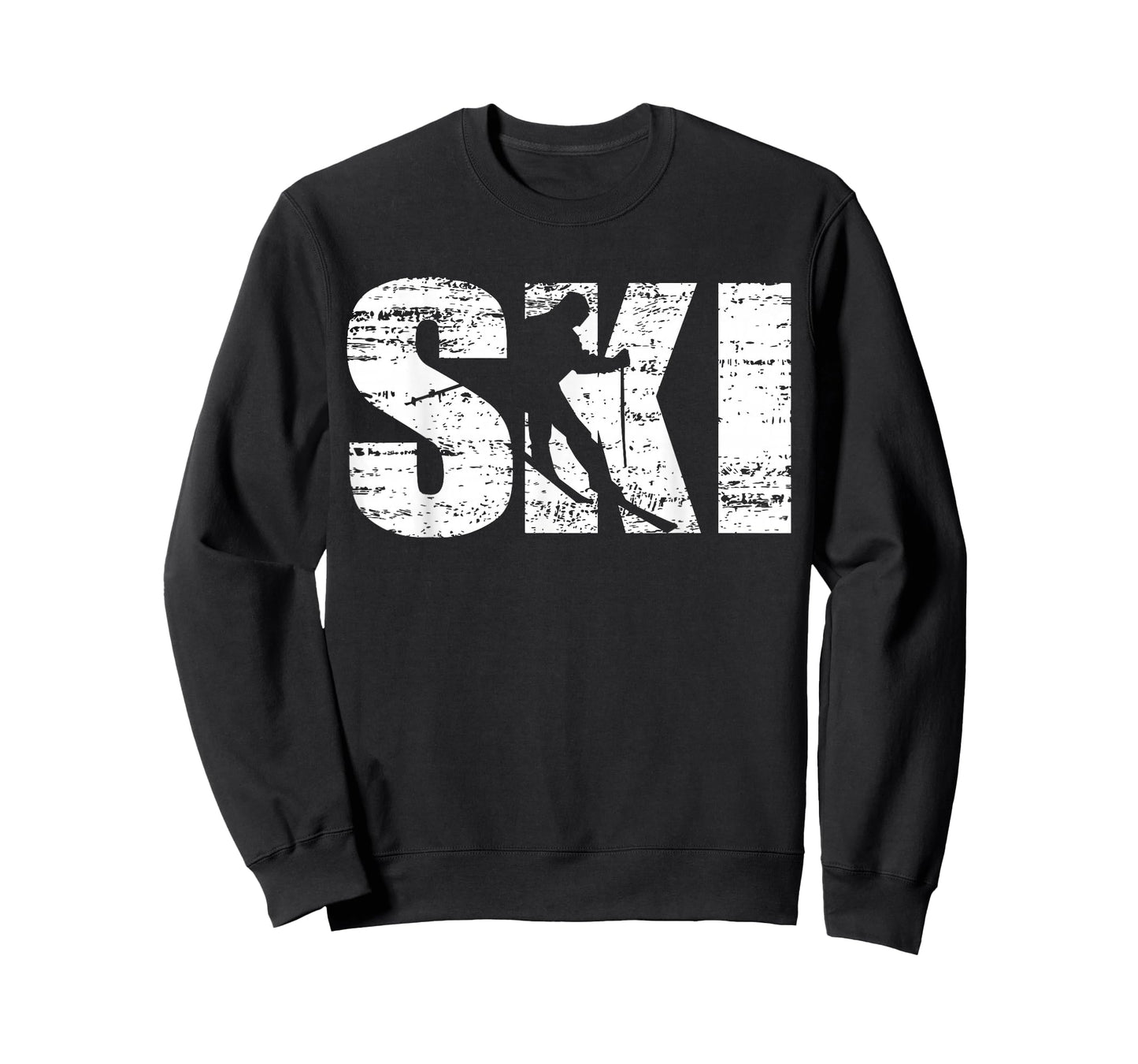 Ski - Distressed Look Skiing & Skiers T-Shirt