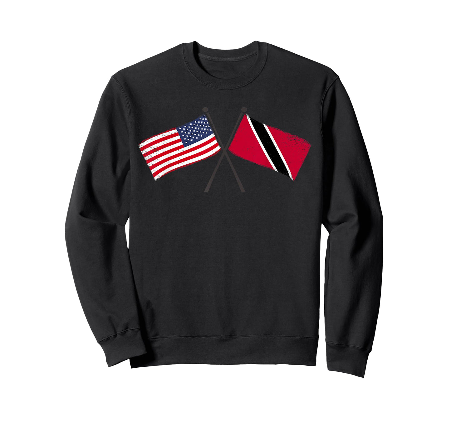 USA Trinidad and Tobago Crossed Flags American Trinidadian T-Shirt