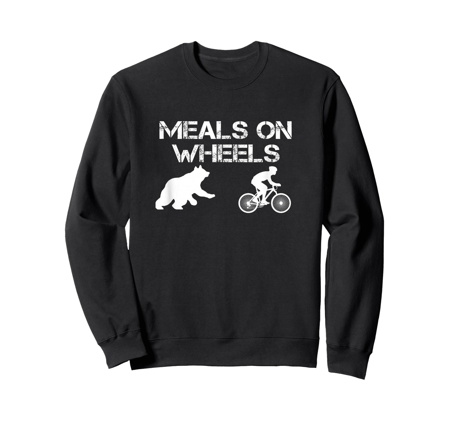 Meals On Wheels T-Shirt Bear Chasing Biking Bicycle Tee T-Shirt