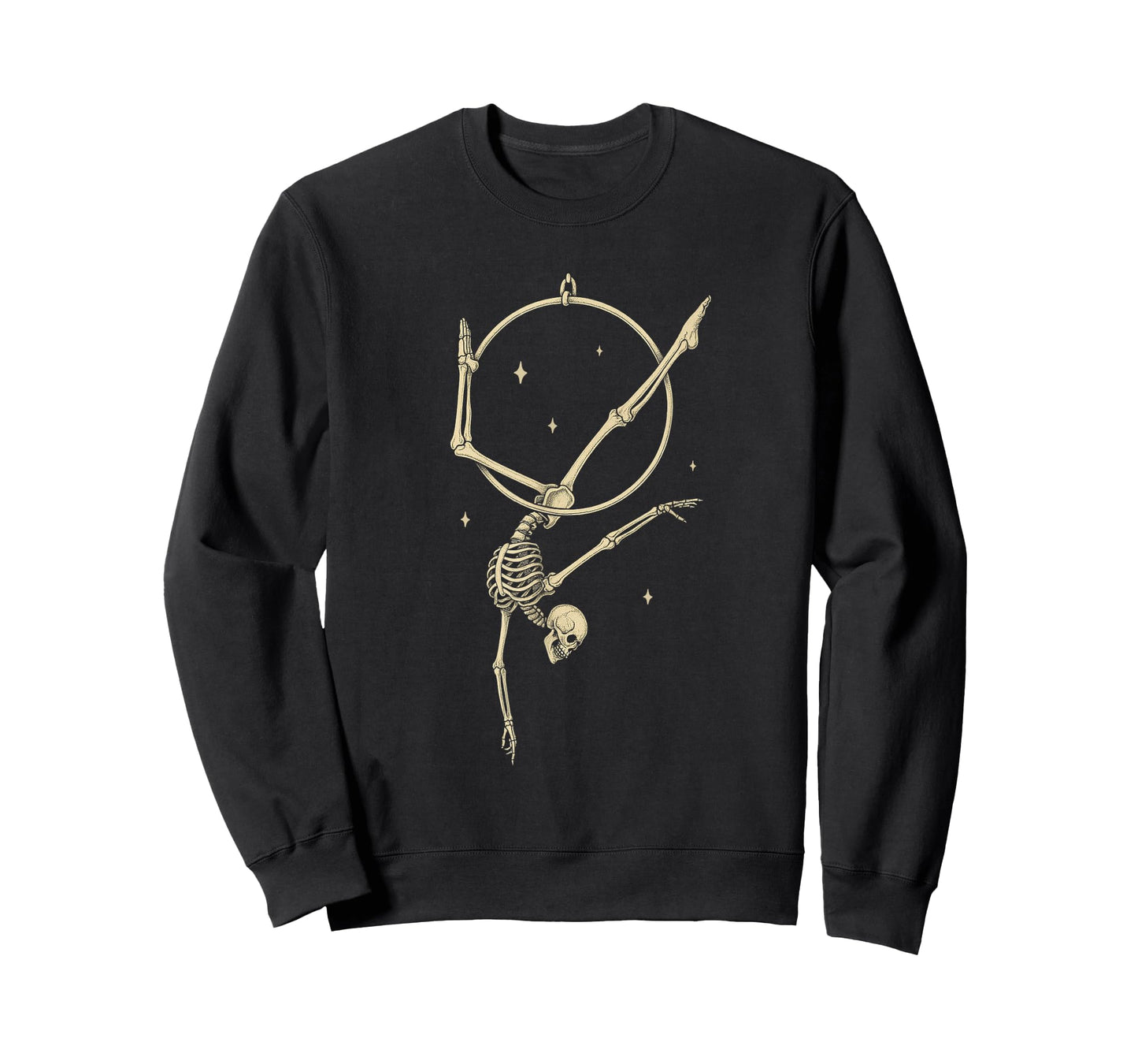 Skeleton Aerial Hoop Silk Aerialist Funny Circus Artist T-Shirt