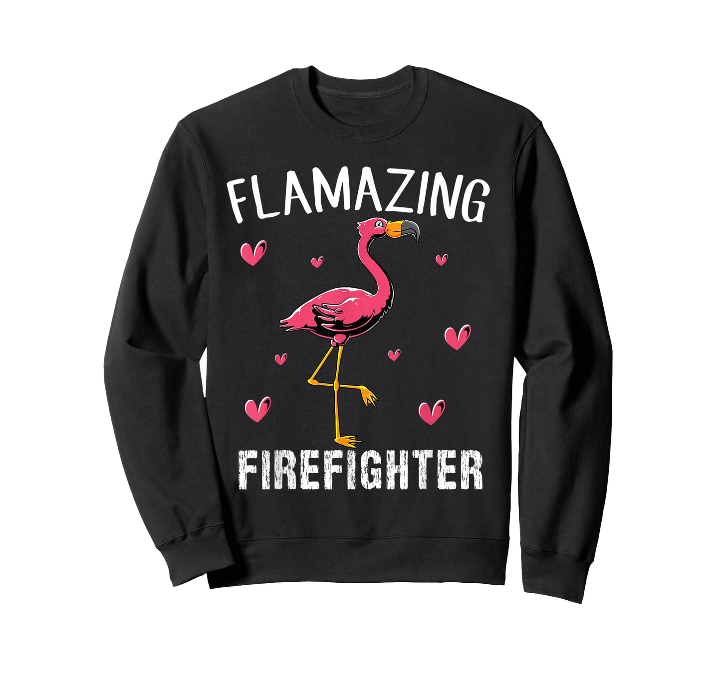 Flamingo bird Funny Flamazing FIREFIGHTER T-Shirt