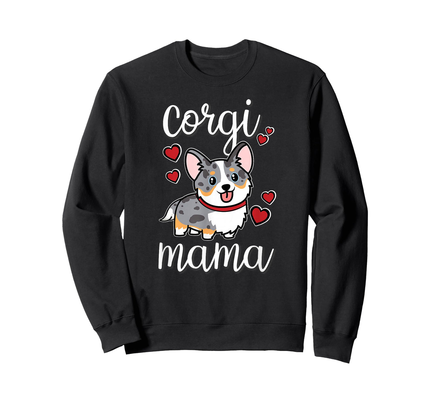 Funny Kawaii Mama Mom Cardigan Blue Merle Corgi Lover T-Shirt