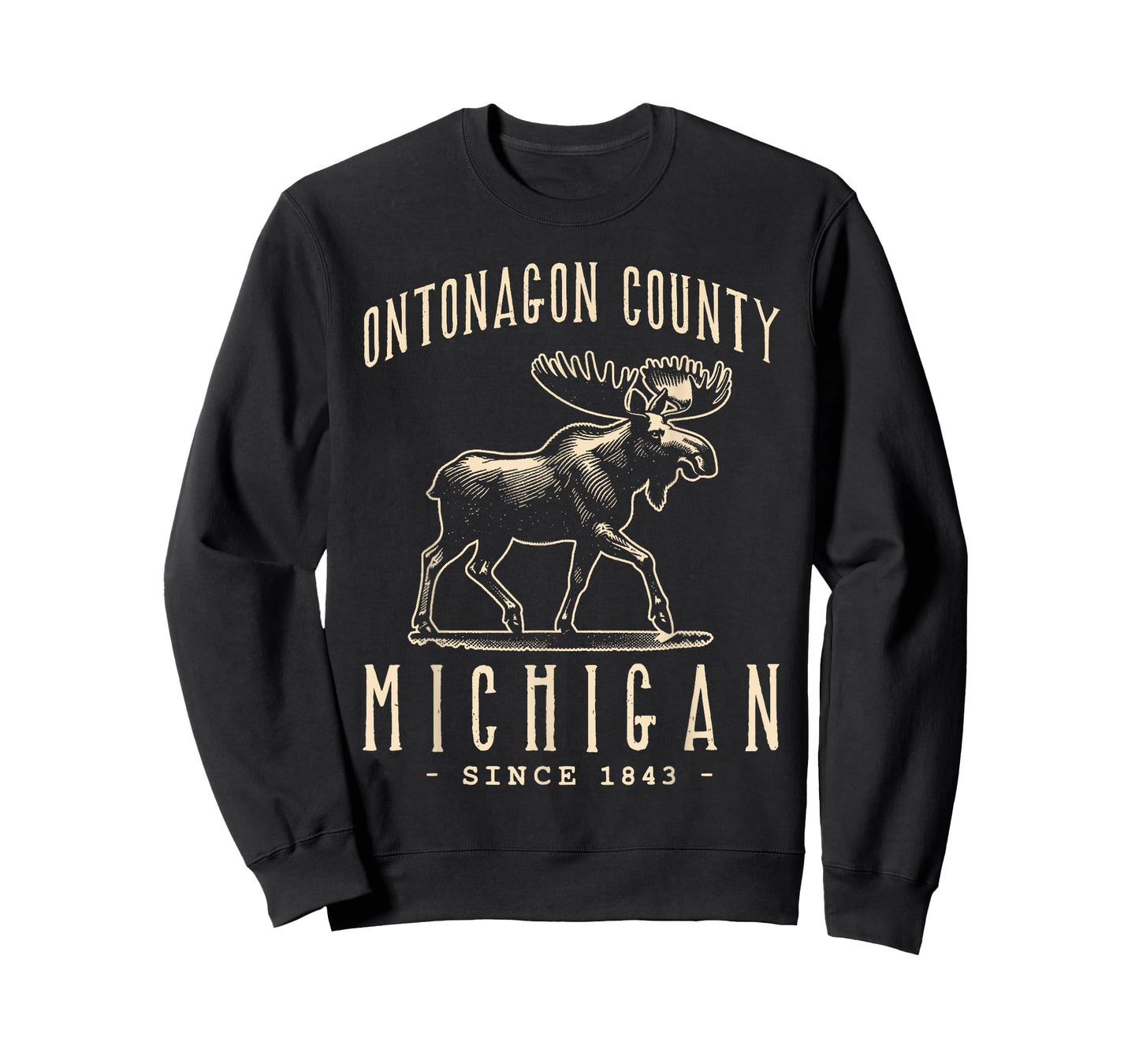 ONTONAGON COUNTY, MICHIGAN. MOOSE VINTAGE DESIGN T-Shirt
