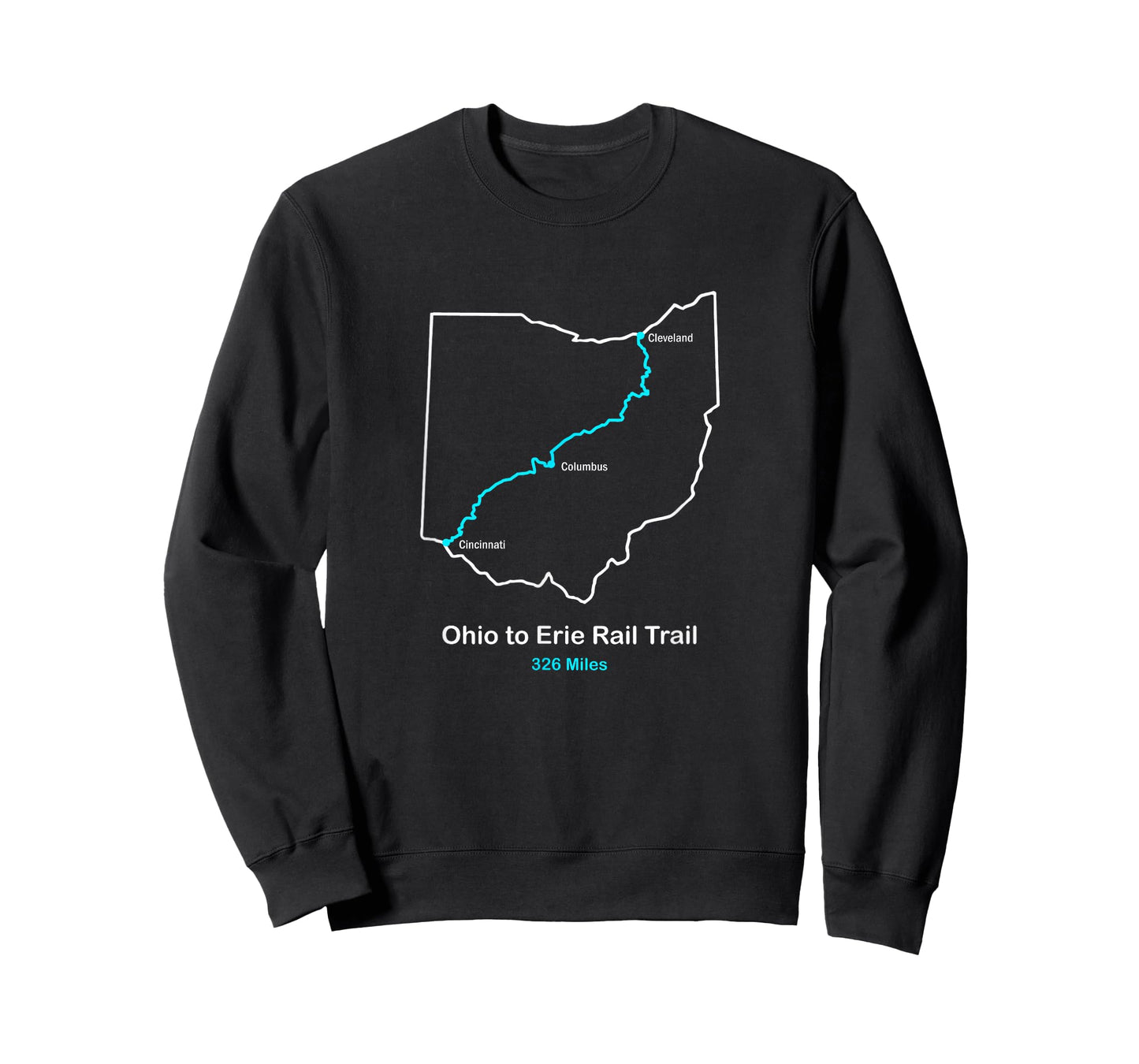 Route Map of the Ohio to Erie Rail Trail T-Shirt