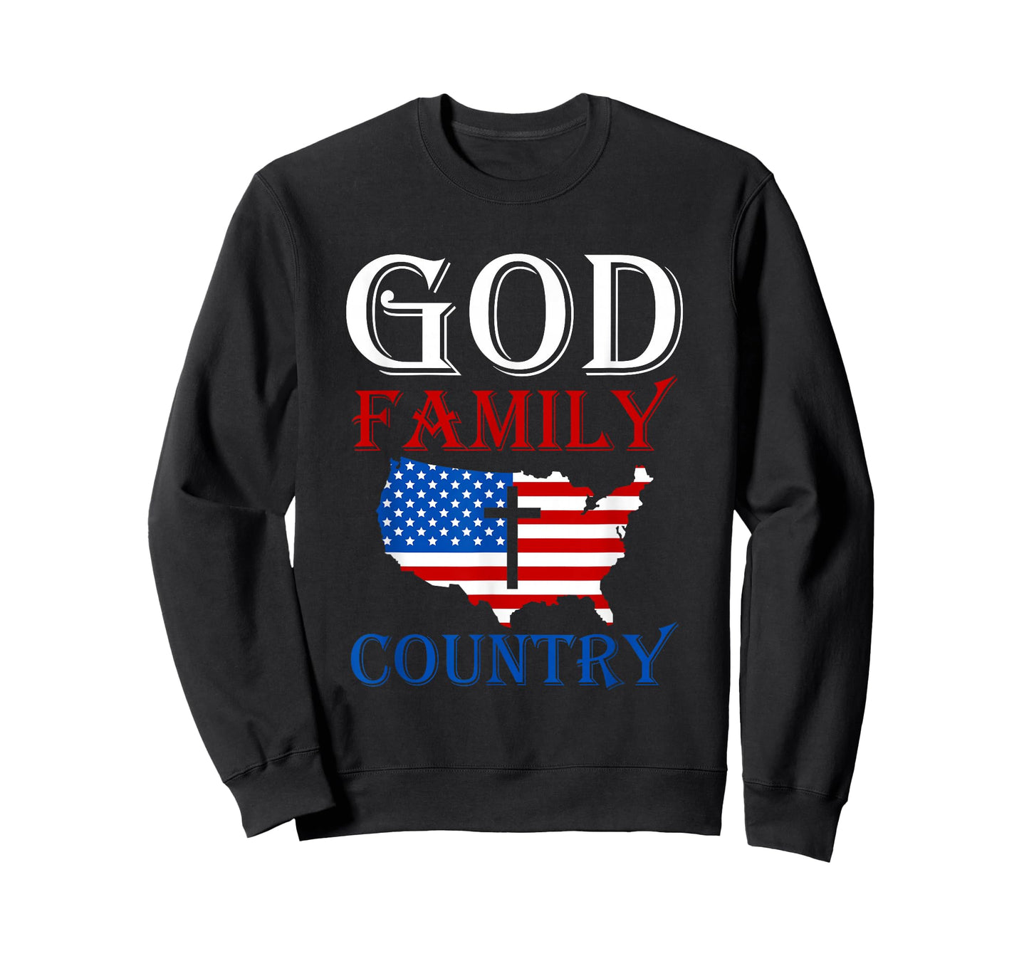 God Family Country Christian Gift USA Prayer T-Shirt