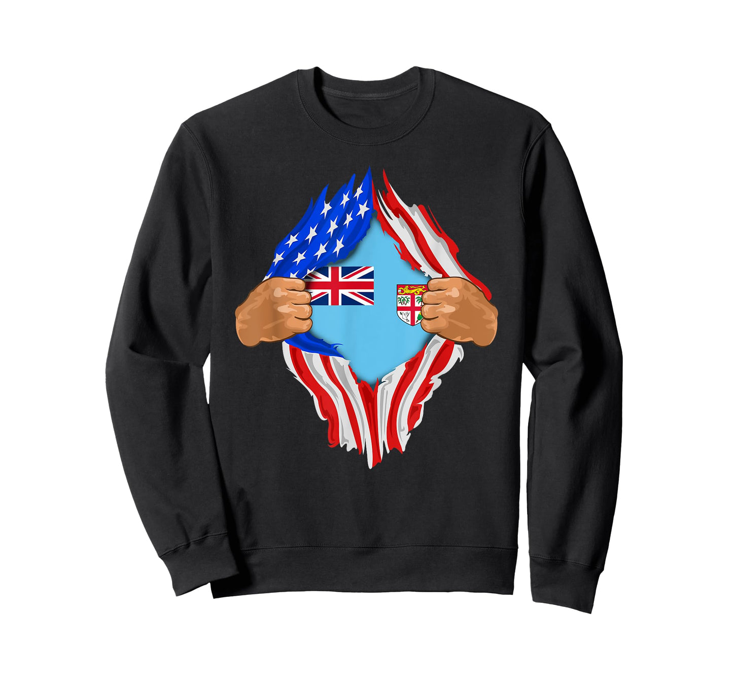 Fijian Blood Inside Me T-Shirt | Fiji Flag Gift T-Shirt