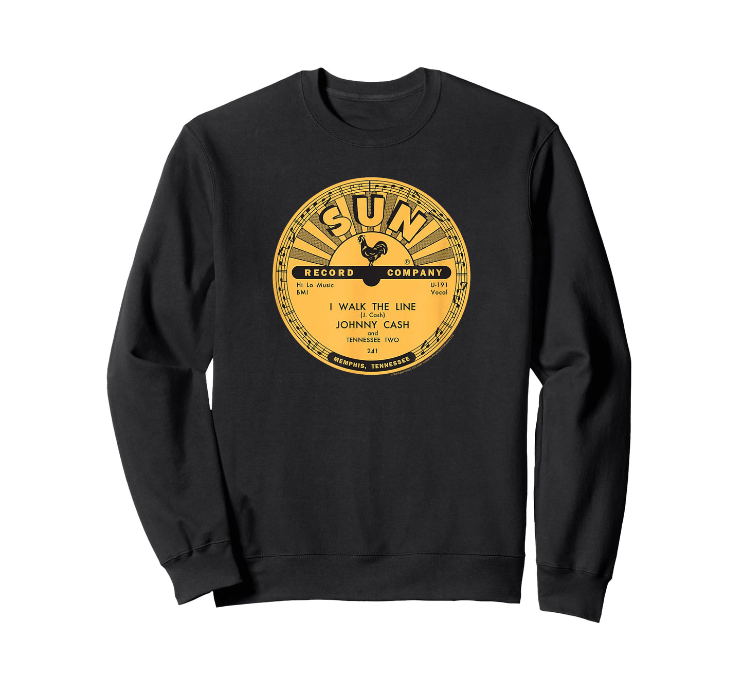 Sun Records Vinyl Johnny Cash I Walk The Line T-Shirt