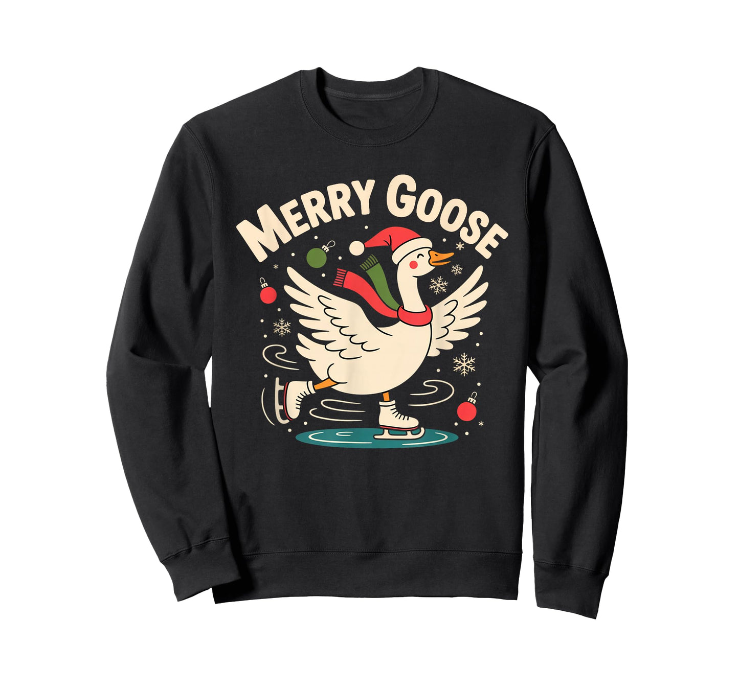 Merry Goose Funny Christmas Silly Humor Family Christmas Fun T-Shirt