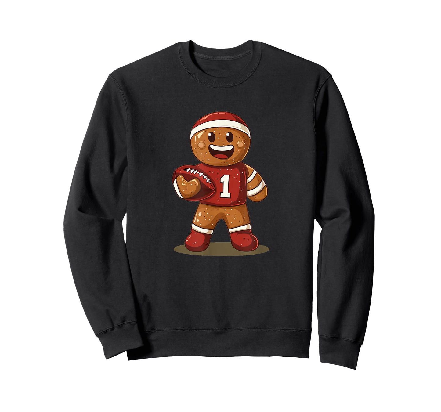 Sweet Team with This Gingerbread Man Football Graphic T-Shirt