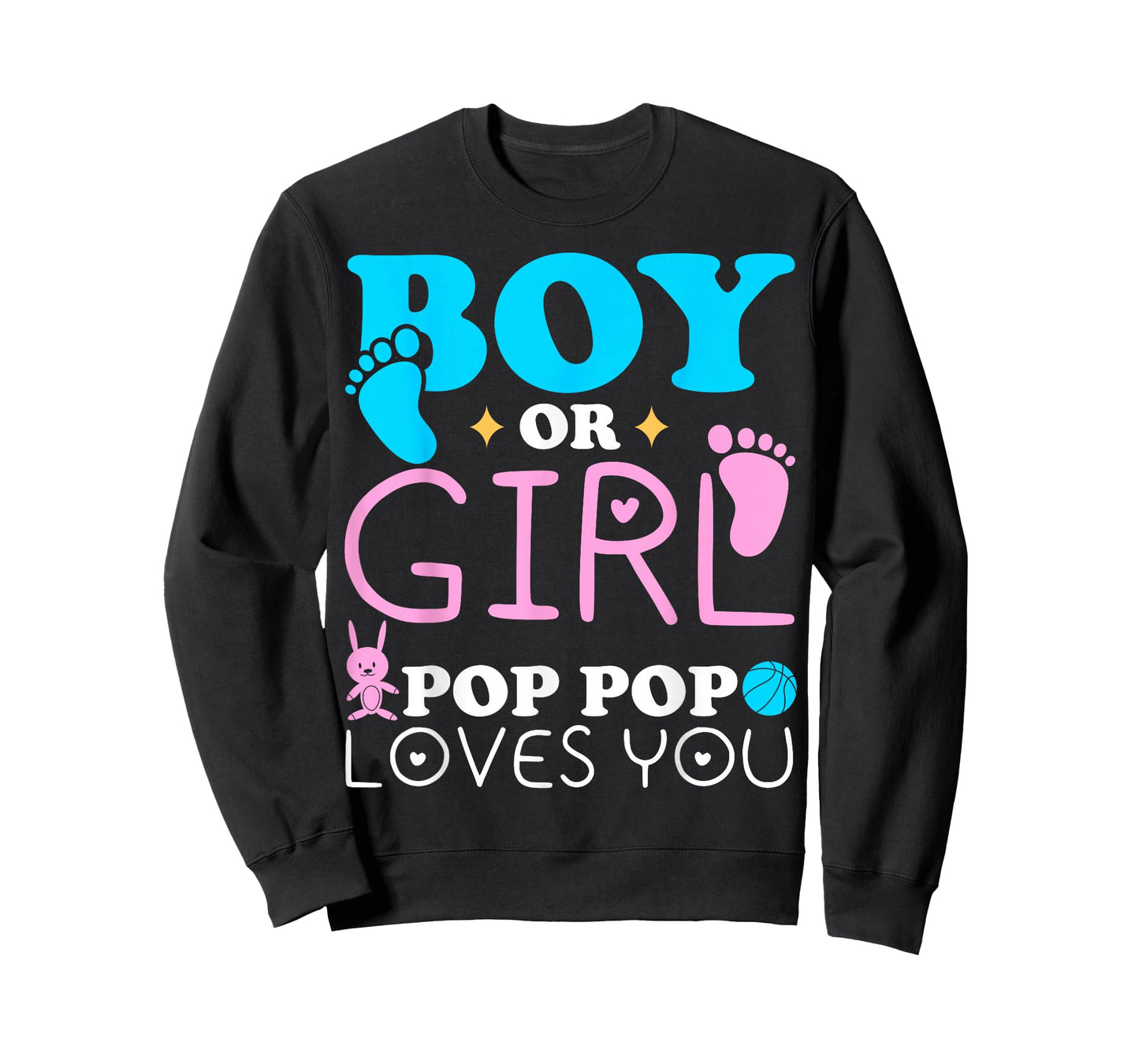 Boy Or Girl Pop Pop Loves You Gender Reveal Grandfather T-Shirt