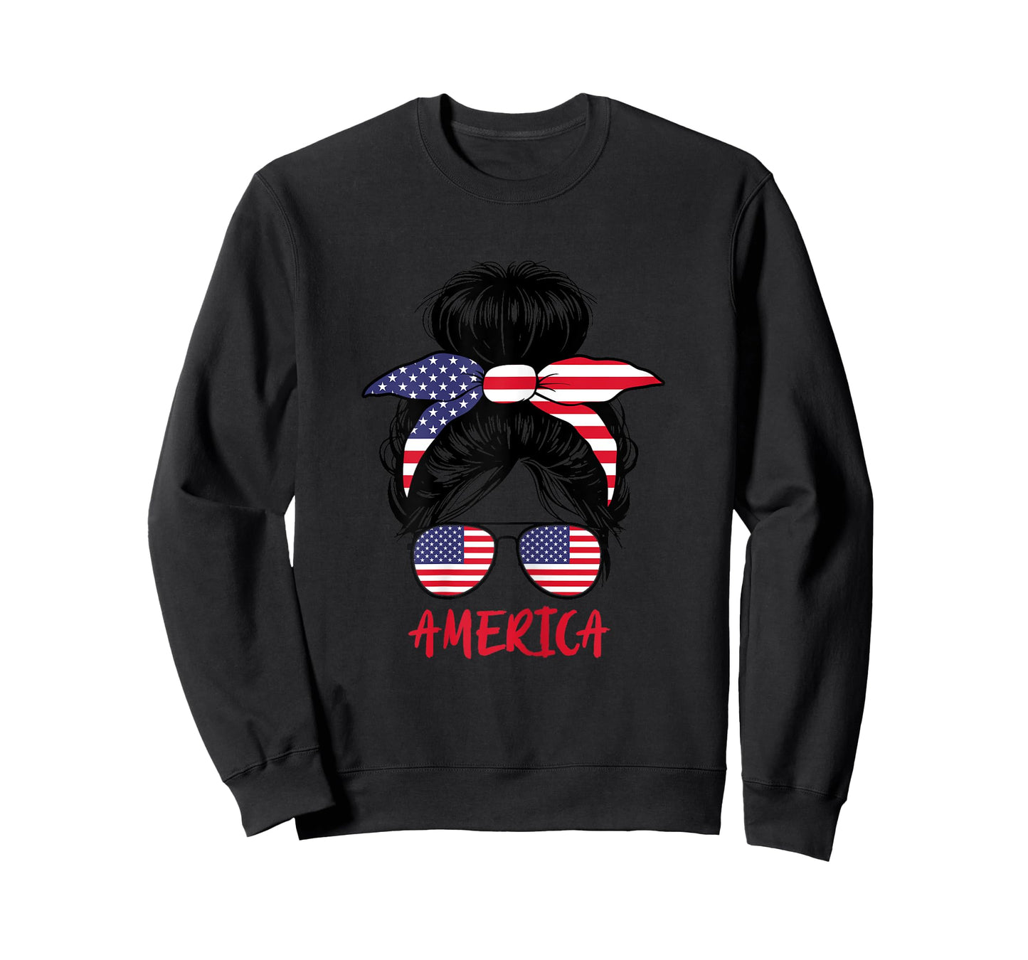 American Girl United States Woman Proud America Flag T-Shirt