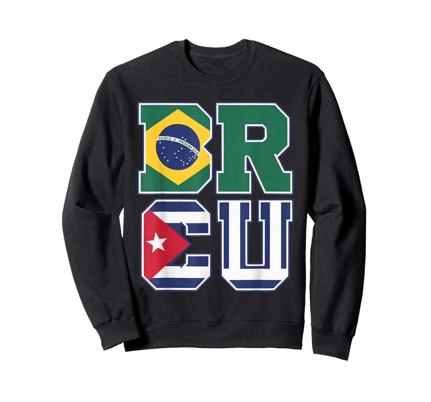 Half Cuban Half Brazilian Cuba Flag Country Brazil T-Shirt