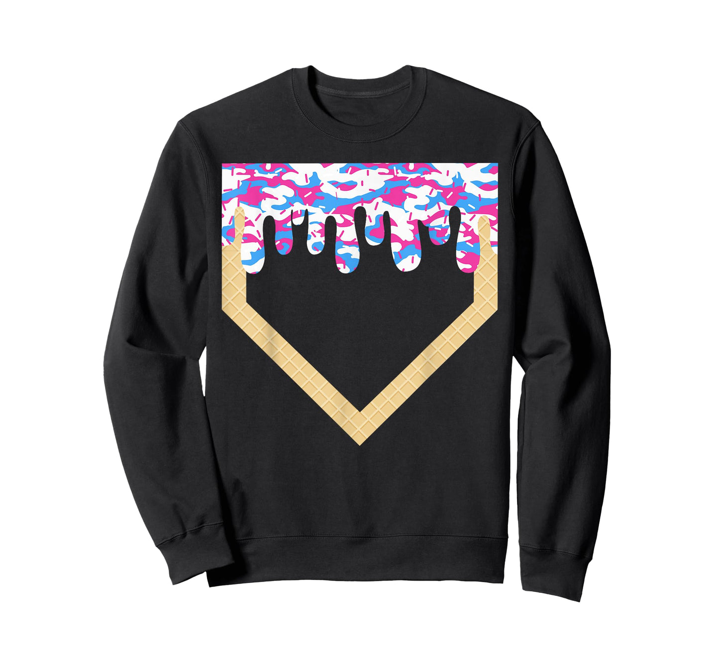 Halloween Baseball Home Plate Drip Baseball Lifestyle Boys T-Shirt